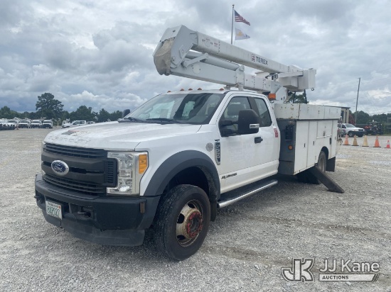 (Villa Rica, GA) HiRanger HR37-M, Material Handling Bucket Truck mounted behind cab on 2017 Ford F-5