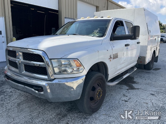 (West Palm Beach, FL) 2016 RAM 3500 Crew-Cab Enclosed Service Truck Runs & Moves) (Interior Defects-