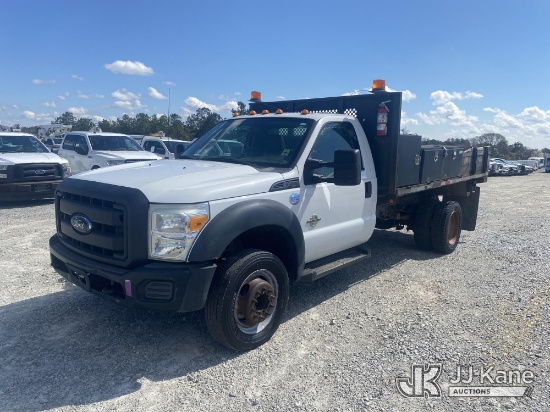 (Villa Rica, GA) 2014 Ford F-450 SD Flatbed/Dump Truck Runs & Moves) (Dump Does Not Operate, Engine