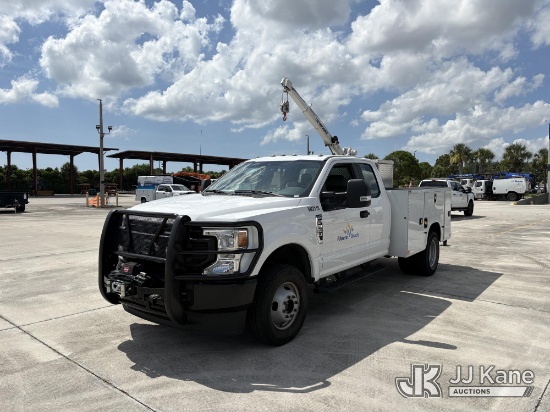 (Riviera Beach, FL) 2020 Ford F-350 SD Extended-Cab Mechanics Service Truck Runs & Moves) (Crane, Co