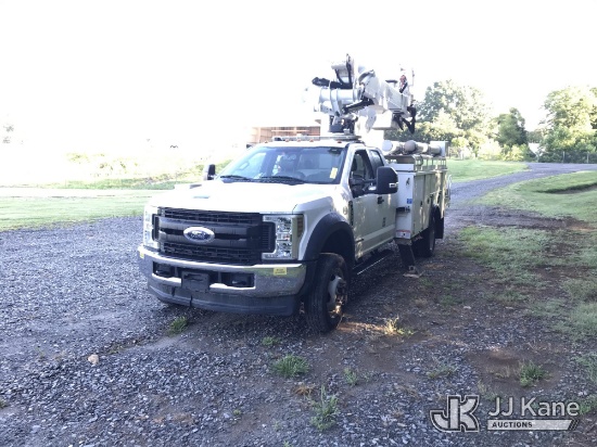 (Mount Airy, NC) Altec AT41M, Articulating & Telescopic Material Handling Bucket Truck mounted behin