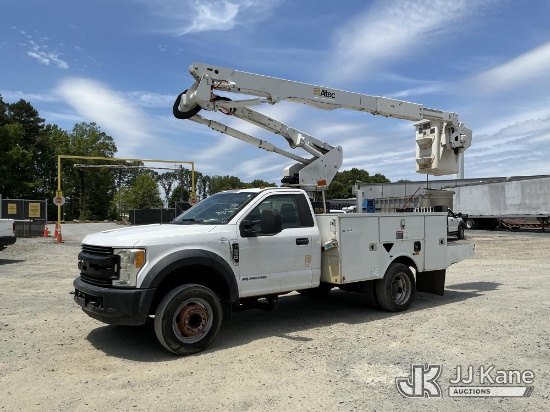 (China Grove, NC) Altec AT40G, Articulating & Telescopic Bucket Truck mounted behind cab on 2017 For