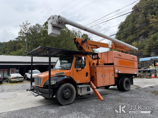 (Hanover, WV) Altec LRV60E70, Over-Center Elevator Bucket Truck mounted behind cab on 2011 Freightli