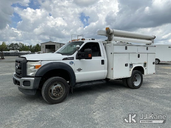 (China Grove, NC) 2015 Ford F550 4x4 Service Truck Duke Unit) (Runs & Moves) (Dash Warning Indicator