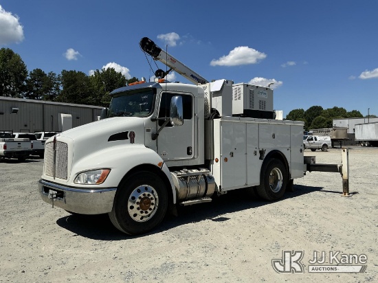 (China Grove, NC) 2015 Kenworth T3 Series Mechanics Service Truck Runs, Moves & Material Crane Opera