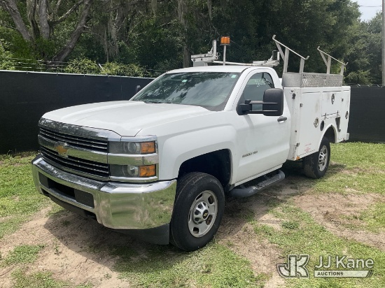 (Tampa, FL) 2016 Chevrolet Silverado 2500HD 4x4 Enclosed Service Truck Runs & Moves)(FL Residents Pu