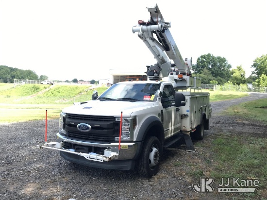 (Mount Airy, NC) Altec AT41M, Articulating & Telescopic Material Handling Bucket Truck mounted behin