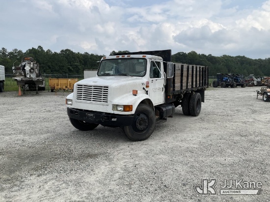 (Chester, VA) 1999 International 4700 Dump Stake Truck Not Running, Condition Unknown, Windshield Da