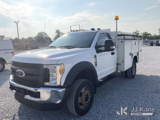 (Verona, KY) 2017 Ford F-450 SD Service Truck Duke Unit) (Runs & Moves) (Engine Performance Concerns
