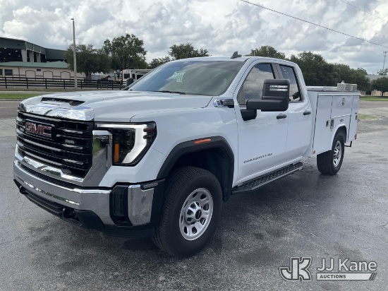 (Ocala, FL) 2024 GMC Sierra 3500HD Pro Double Cab Extended-Cab Enclosed Service Truck Runs & Moves)(