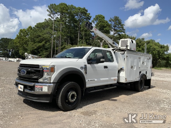 (Graysville, AL) 2022 Ford F550 Crew-Cab Mechanics Service Truck Runs & Moves, Crane Operates) (AC N