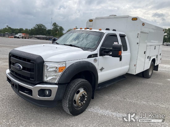(Verona, KY) 2016 Ford F550 4x4 Extended-Cab Enclosed Service Truck Duke Unit) (Runs & Moves) (Dash