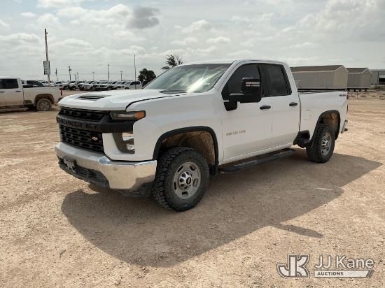 (Midland, TX) 2020 Chevrolet Silverado 2500HD 4x4 Extended-Cab Pickup Truck Runs & Moves) (Hail Dama