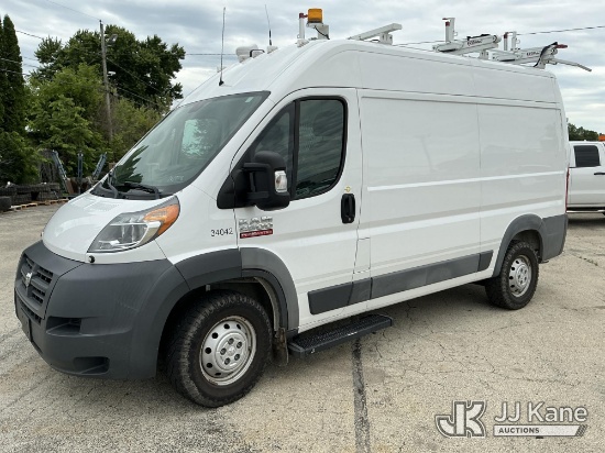 (South Beloit, IL) 2018 RAM Promaster 2500 Sprinter Cargo Van Not Running, Condition Unknown) (Dash