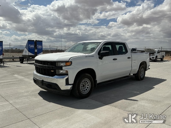 (El Paso, TX) 2021 Chevrolet Silverado 1500 4x4 Crew-Cab Pickup Truck Runs & Moves) (Windshield Defi