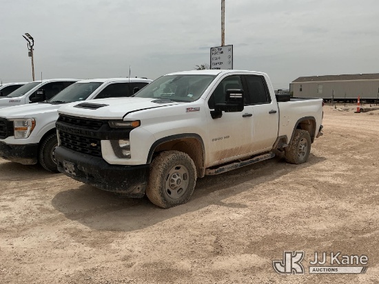 (Midland, TX) 2022 Chevrolet Silverado 2500HD 4x4 Extended-Cab Pickup Truck Not Running, Condition U