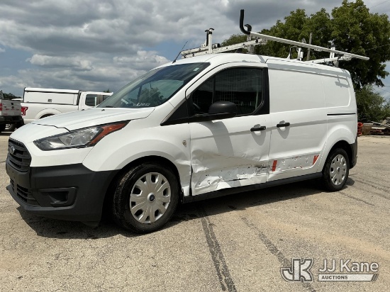 (South Beloit, IL) 2021 Ford Transit Connect Mini Cargo Van Runs & Moves) (Collision Damage, Steerin