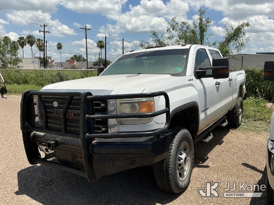 (La Feria, TX) 2016 GMC Sierra 2500HD 4x4 Crew-Cab Pickup Truck Not Running, Condition Unknown) (No