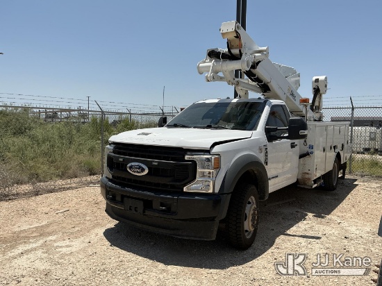 (Odessa, TX) Altec AT48M, Articulating & Telescopic Material Handling Bucket Truck center mounted on