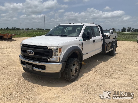 (Marion, TX) 2020 Ford F-450 SD Crew Cab DRW Crew-Cab Flatbed/Service Truck Runs & Moves) (Transmiss