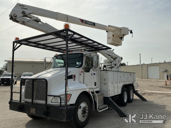 (Hondo, TX) Terex/Telelect Hi-Ranger HRX-55, Material Handling Bucket Truck rear mounted on 2014 Ken