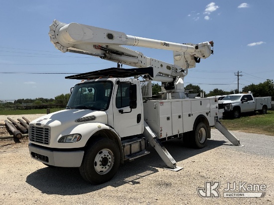 (Stephenville, TX) Altec AM50, Over-Center Material Handling Bucket Truck rear mounted on 2016 Freig