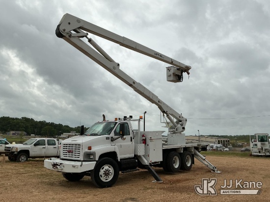 (Jackson, MS) Lift-All LM70-2MS, Material Handling Bucket Truck rear mounted on 2006 GMC C8500 Flatb