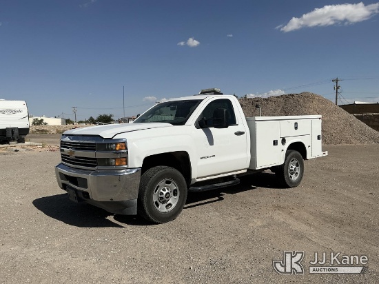 (El Paso, TX) 2015 Chevrolet Silverado 2500HD Service Truck Runs & Moves) (Dash Warning Indicator On