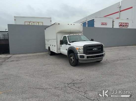 (San Marcos, TX) 2011 Ford F-450 SD Regular Cab DRW High Top Service Truck Not Running, Condition Un
