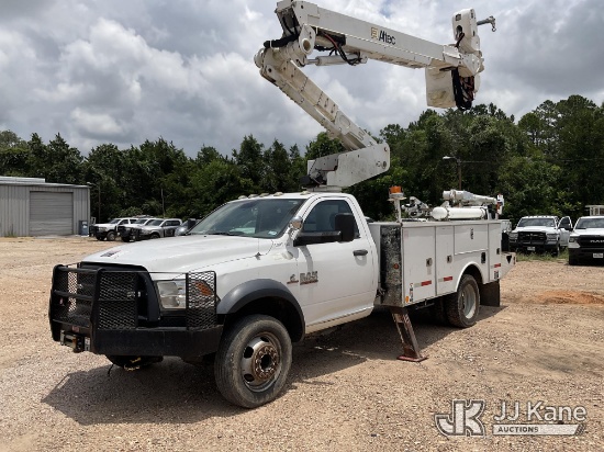 (Brenham, TX) Altec AT40-MH, Articulating & Telescopic Material Handling Bucket Truck mounted behind