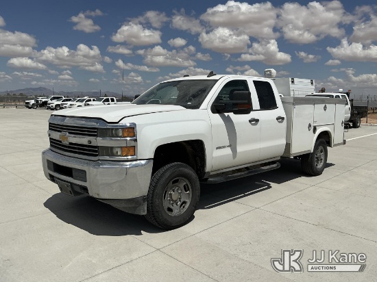 (El Paso, TX) 2015 Chevrolet Silverado 2500HD 4x4 Extended-Cab Service Truck Runs & Moves