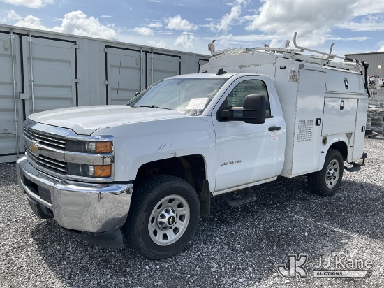 (Hammond, LA) 2017 Chevrolet Silverado 3500HD Enclosed Service Truck Runs & Moves