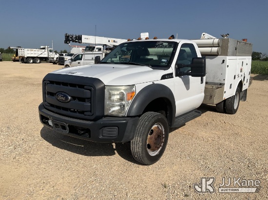 (Marion, TX) 2012 Ford F-450 SD Service Truck Runs & Moves) (Engine Performance Concerns, Dash Warni