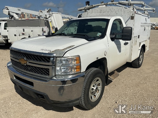 (Waxahachie, TX) 2012 Chevrolet Silverado 3500HD Enclosed Service Truck Runs & Moves