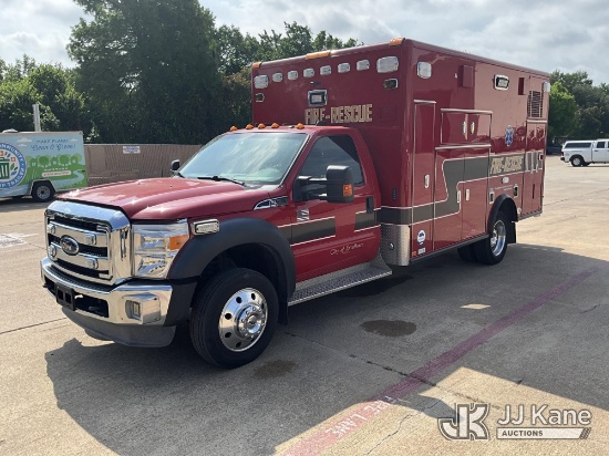 (Waxahachie, TX) 2016 Ford F-550 Ambulance/Rescue Vehicle, Wired for Opticom. City of Plano Owned Ru