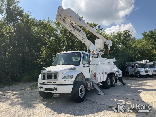 (Des Moines, IA) Altec AM55, Over-Center Material Handling Bucket Truck rear mounted on 2016 Freight