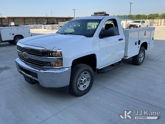 (Cleburne, TX) 2017 Chevrolet Silverado 2500HD 4x4 Service Truck, Cooperative Owned Runs & Moves