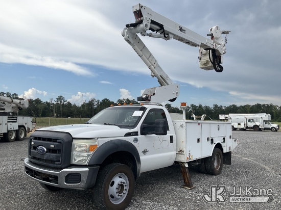(Hammond, LA) Altec AT40-M, Articulating & Telescopic Material Handling Bucket Truck mounted behind
