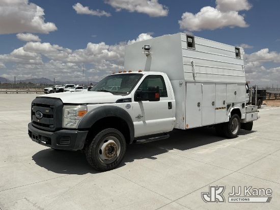 (El Paso, TX) 2016 Ford F-550 Enclosed High-Top Service Truck Runs & Moves) (Engine Performance Conc