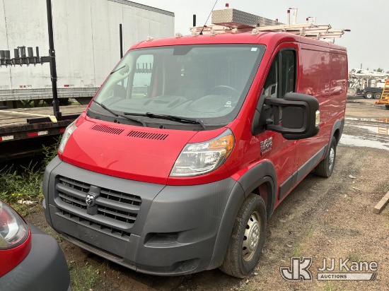 (Warren, MI) 2018 RAM Promaster 1500 Low Roof Tradesman 136-in. WB Van Not Running, Condition Unknow