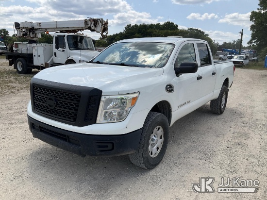 (Charlotte, MI) 2017 Nissan Titan XD Double-Cab Pickup Truck Runs & Moves) (Dash Warning Indicators