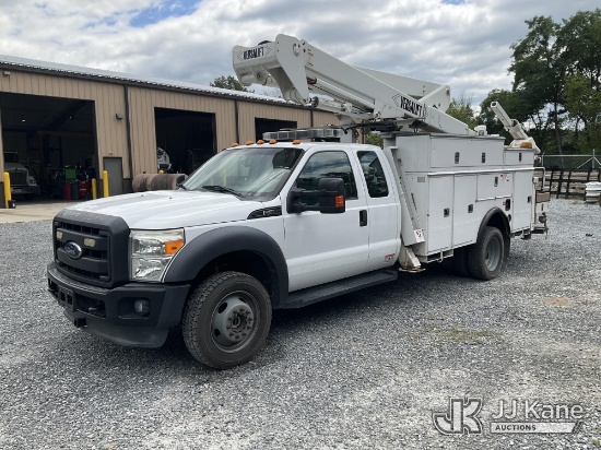 (Hagerstown, MD) Versalift VST-47SI, Articulating & Telescopic Bucket Truck mounted behind cab on 20