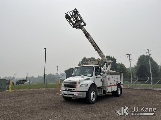 (Louisville, OH) Altec A-T40C, Telescopic Non-Insulated Cable Placing Bucket Truck center mounted on