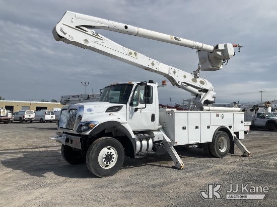 (Rome, NY) Altec AA55E-MH, Material Handling Bucket Truck rear mounted on 2017 International 7300 Ut