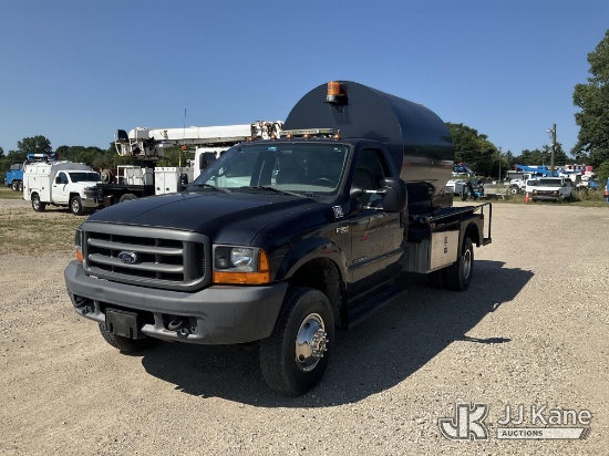 (Charlotte, MI) 1999 Ford F-350 SD Flatbed Truck Runs, Moves & PTO Engages) (Dash Warning Indicators