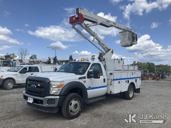 (Plymouth Meeting, PA) Versalift SST40EIH-01, Articulating & Telescopic Bucket Truck mounted behind