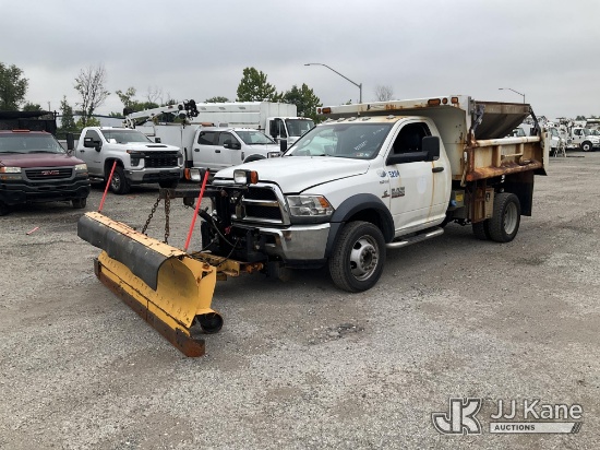 (Plymouth Meeting, PA) 2014 Ram 5500 4x4 Dump Truck Runs, Moves & Operates) (Dash Warning Indicators