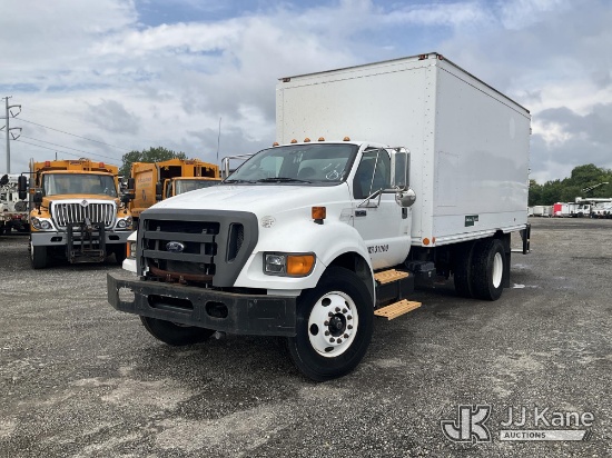 (Plymouth Meeting, PA) 2011 Ford F750 Van Body Truck Runs & Moves, Liftgate Operates
