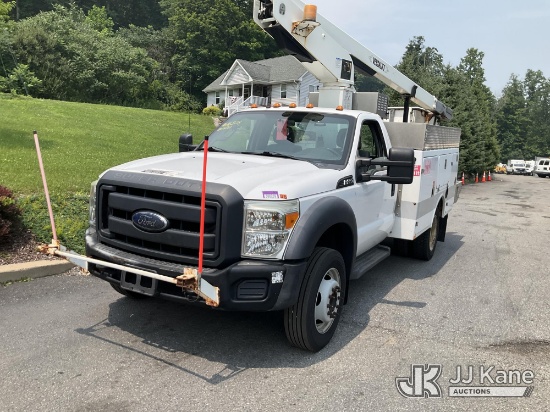 (Branchville, NJ) Versalift TEL29NE03, Telescopic Non-Insulated Bucket Truck mounted behind cab on 2