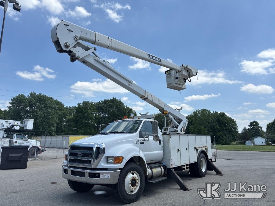 (Ashland, OH) HiRanger 5TC-55, Material Handling Bucket Truck rear mounted on 2015 Ford F-750 Utilit